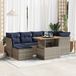 Maison Exclusive - Ensemble de meubles de jardin 7 pièces avec canapé et coussins, gris, en polyrotin