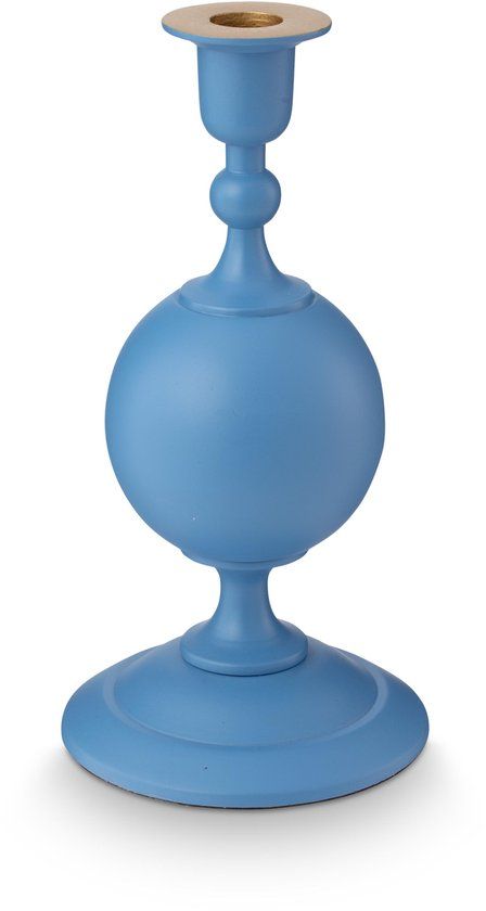 Pip Studio Kandelaar Sphere - Kaarsenhouder van Metaal - Lichtblauw - 24cm