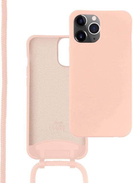 xoxo Wildhearts Silicone Case with Cord for iPhone 14 Plus - Lovely Pink
