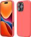 kwmobile telefoonhoesje geschikt voor Apple iPhone 16 Pro - Hoesje met siliconen coating - Smartphone case in neon koraal