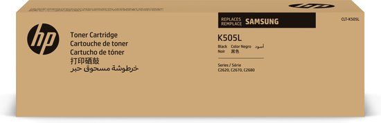 Samsung CLT-K505L Black Toner Cartridge - SU168A - Original