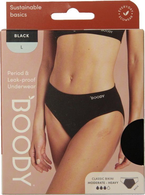 Boody Menstruatieondergoed bikinislip zwart L