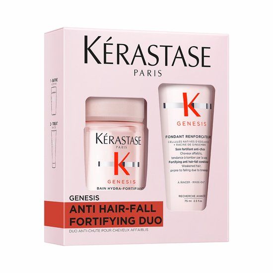 Kérastase Genesis Geschenkset - Mini Trio - Anti-haaruitval shampoo, Conditioner & Leave-in hittebeschermer - 200ml