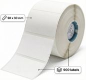 NIIMBOT Labelprinterrol K3/K2 - 50x30mm met 900 Labels per rol - Wit