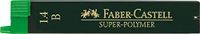 Faber-Castell 121411 - fijne vulling super polymeer, 1,4 mm, hardheid B, 6 vullingen in doos