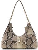 GUESS Yvonne Logo Hobo Bag Natural grijs