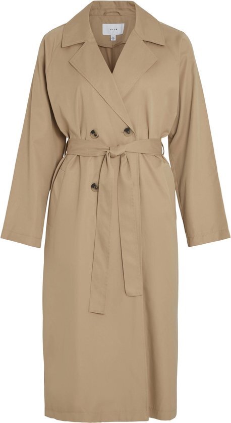 VILA VIJANCINE L/S LONG TRENCHCOAT - NOOS Dames Trenchcoat - Maat 40