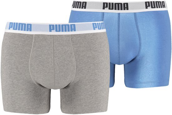 PUMA Boxershort Heren BASIC BOXER 2P - Blue / Grey