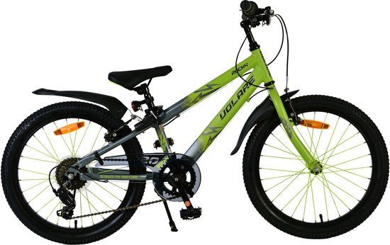 Volare Rocky Kinderfiets - 20 inch - 7 speed - Groen/Grijs