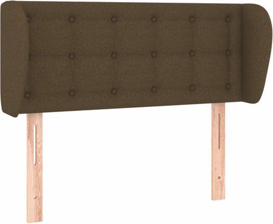 vidaXL Hoofdbord met randen 83x23x78/88 cm stof donkerbruin