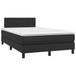 vidaXL Boxspringbed met matras, kunstleer, zwart, 180x200 cm