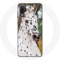 Maniacase Etui voor Samsung Galaxy A02 Appaloosa wit paard