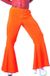 Wilbers Hippie broek bi-stretch man neon oranje - Maat 50