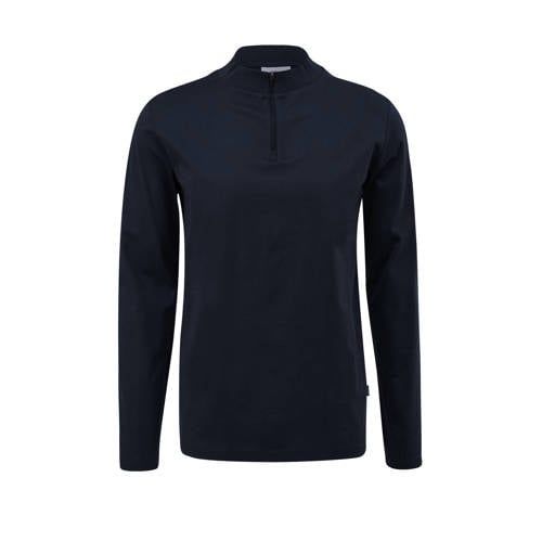 s.Oliver BLACK LABEL slim fit longsleeve donkerblauw