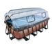 EXIT Wood Zwembad 400x200x122cm - Bruin - Met Overkapping & Zandfilterpomp