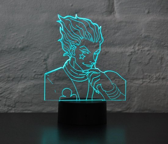 DawnLights - Hisoka Design - HxH - Hunter x Hunter - 3D Lamp - Led Licht - Anime