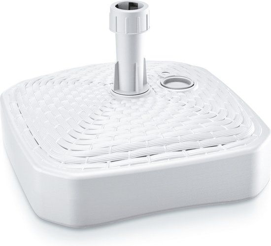 Vierkante rotan parasolvoet wit 39 cm - 12 liter