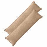 vidaXL - Kussensloop - 2 stuks - HOUTEN - Taupe - 40 x 145 cm - Katoensatijn