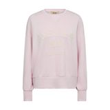 Mos Mosh Nima relaxed fit sweatshirt van viscosemix lichtroze