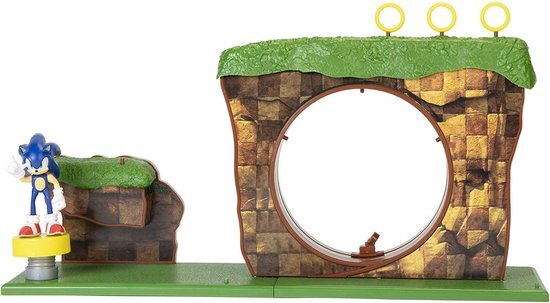 SONIC THE HEDGEHOG Sonic Action Figure - Green Hill Zone Playset Merchandise