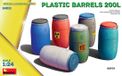 MiniArt Modelbouwpakket Diorama - 24011 Kunststof vaten 200L - 6 Drums voor Diorama Plastic - 1:24 - Modelbouw