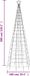 vidaXL - Sapin de Noël à LED - avec - piquets - 570 - LED - blanc froid - 300 - cm