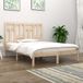 Maison Exclusive - Cadre de lit en bois massif, 135 x 190 cm, pour lit double