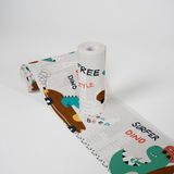 A.S. Création Lovely Kids Funny Dinosaur Behangrand Zelfklevend Groen Bruin Grijs