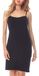 Merry Style Dames Onderjurk - Nachthemd - kort - V-neck - verstelbare Spaghetti bandjes - Viscose - Zwart - M