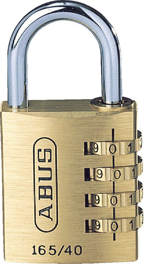 Abus 165/40 Hangslot - Messing - Zilver/Goud