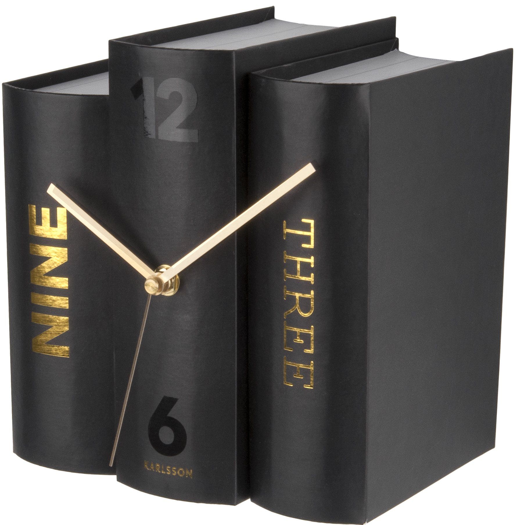 Karlsson Book Tafelklok - Zwart - 20x15cm