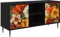 vidaXL meuble TV GENNEP 102 x 33 x 51 cm chêne noir bois de placage