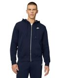 Nike Club Fleece Full Zip Hoody - Obsidian White - Maat XS - Heren