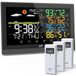 Merkloos Weerstation draadloos - Met 3 sensoren - Kleurendisplay 7,5 inch - Atoomklok binnen en buiten