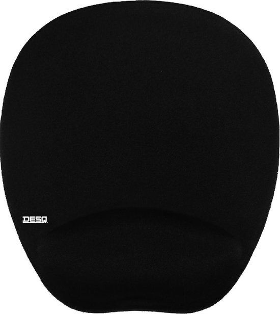 DESQ Muismat met Memoryfoam polsteun - Zwart