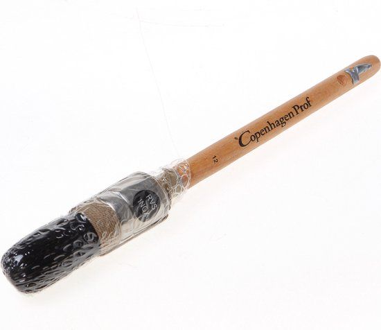 Copenhagen Pro Classic patentpuntkwast 12mm - Zwart varkenshaar - FSC houten steel