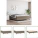 vidaXL Boxspring met matras stof taupe 160x200 cm