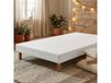 Sommier bois massif, lattes passives, tissu blanc 90x200