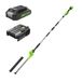 Greenworks 24V Accu Heggenschaar Met Deelbare Schacht, Dubbele Mes Bladen Van 51 Cm, Bladsneden Tot 28 Mm, 112.5 Graden Draaibare Kop, 3200 Spm, 2Ah Accu En Oplader Ph24B211-01