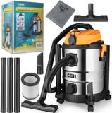 COIL Nat- en Droogzuiger - 1300W - 25L - met Stopcontact, Blaasfunctie en HEPA-filter