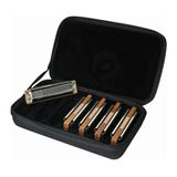 Hohner MBC5 Marine B- 1896 5-pack mondharmonica's inclusief sleutels G, A, C, D & E (zwart)