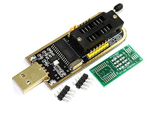TECNOIOT CH341A 24 25 Series EEPROM Flash BIOS USB Programmer with Software & Driver