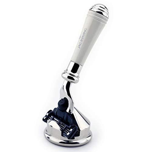 Jag Shaving Extra korte handvat scheermes & standaard - Triple Edge Cartridge (inbegrepen)