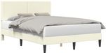 vidaXL Bedframe met hoofdeinde Crèmekleurig 120 x 200 cm Corduroy stof