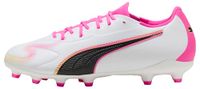 PUMA King 20 Match FG/AG JR voetbalschoen, wit-gif roze-helder aqua, 4 UK