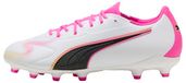 PUMA King 20 Match FG/AG JR voetbalschoen, wit-gif roze-helder aqua, 4 UK