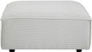 Vente-unique Poef RUZOLO Beige Ribfluweel