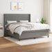 Maison Exclusive - Sommier à lattes de lit avec matelas Gris foncé 180x200cm Tissu