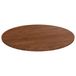 VidaXL Tafelblad rond Ø60x1,5 cm bewerkt massief eikenhout donkerbruin