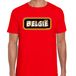 Bellatio Decorations Verkleed T-shirt voor heren - Belgie - rood - voetbal supporter - themafeest XL